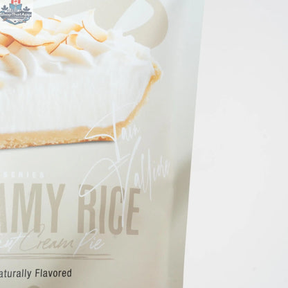 Cream of Rice coconut cream pie flavor by Elev8, featuring a bowl of creamy rice pudding with coconut topping.