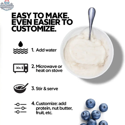 Elev8 Cookie Butter Cream of Rice served in a bowl with a spoon, showcasing creamy texture and rich cookie flavor.