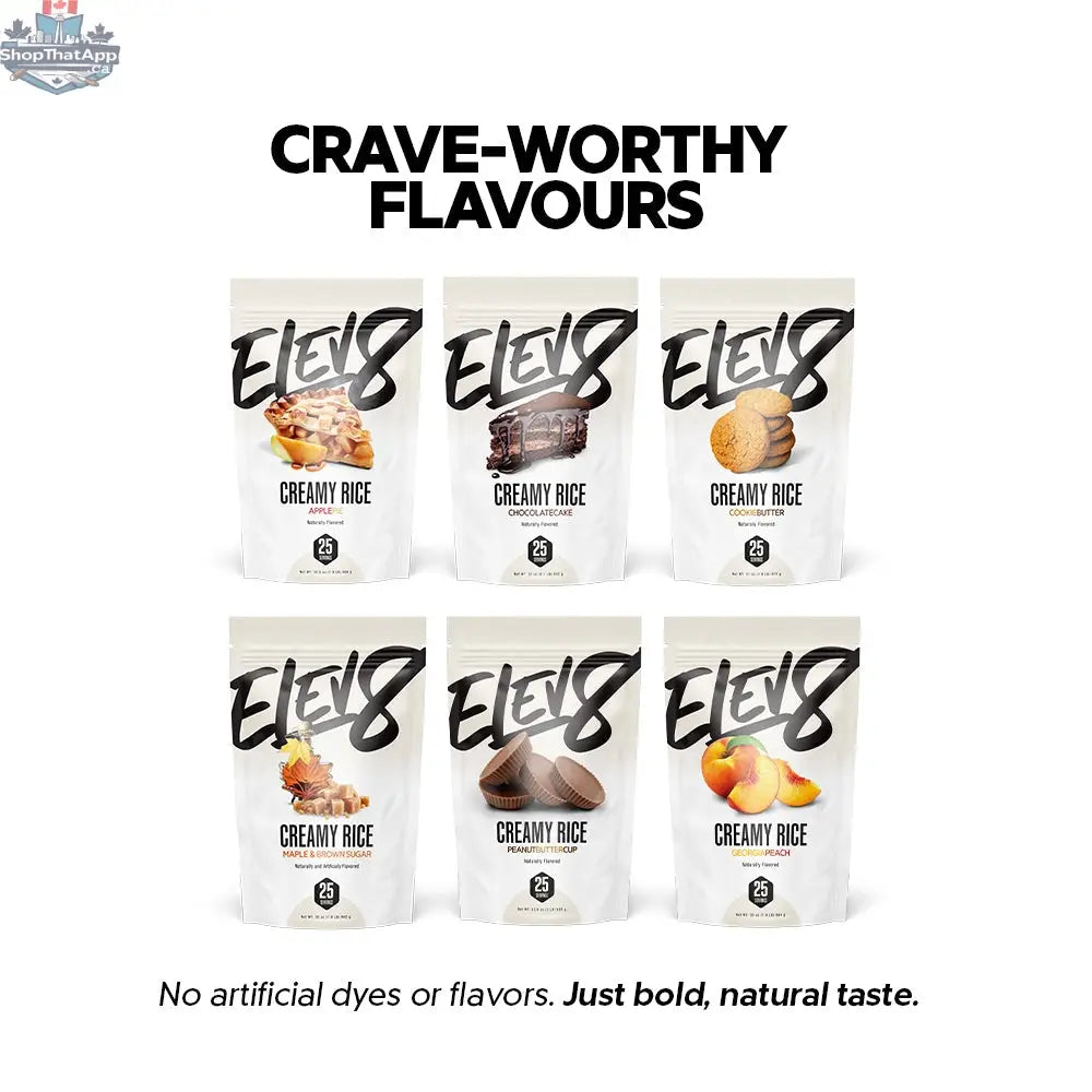 Cream of Rice apple pie dessert by Elev8 featuring a homemade apple pie flavor, served as a delicious, comforting treat.