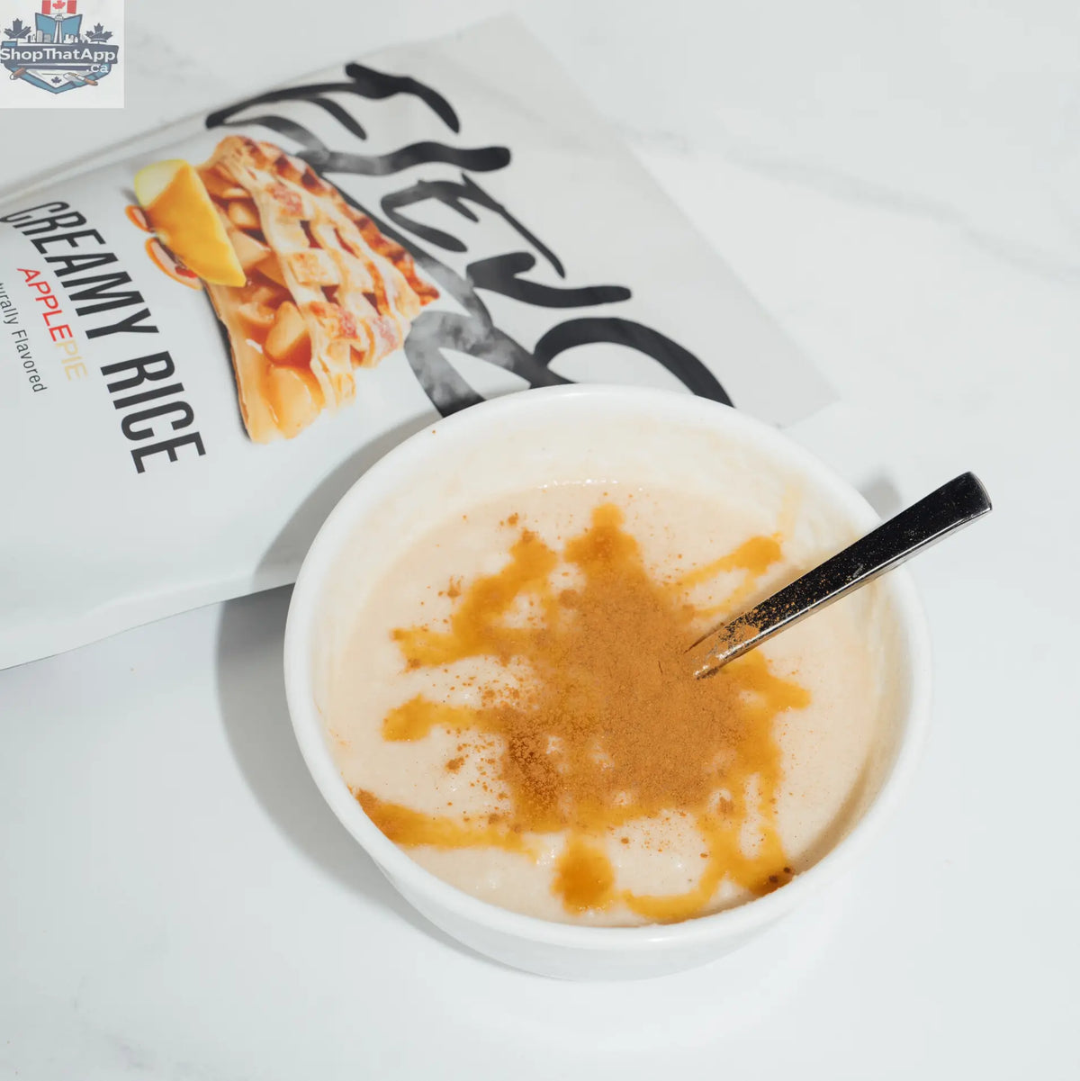 Cream of Rice breakfast dish by Elev8 featuring a slice of homemade apple pie dessert with fresh apples and cinnamon.