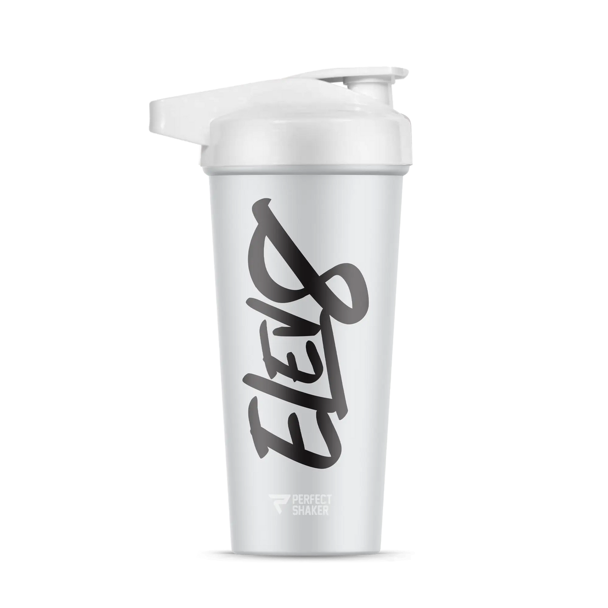 Elev8 Activ shaker bottle for mixing drinks and staying hydrated, featuring a sleek design and secure lid for on-the-go use.