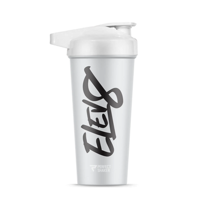Elev8 Activ shaker bottle for mixing drinks and staying hydrated, featuring a sleek design and secure lid for on-the-go use.