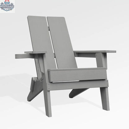 Enclover modern Adirondack folding chair with a stylish 2-panel design, showcasing comfortable seating and convenient foldable features.
