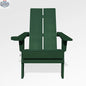 Enclover modern Adirondack folding chair with a stylish 2-panel design, showcasing comfortable outdoor seating in green color.