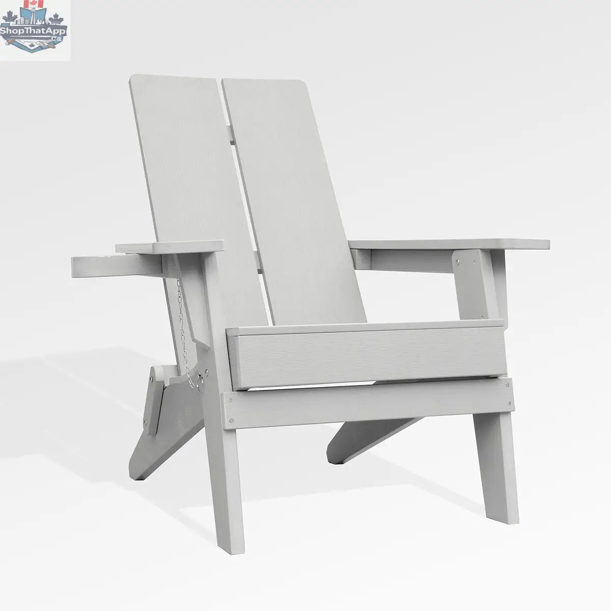 Enclover modern Adirondack folding chair with a stylish 2-panel design, offering comfortable and convenient outdoor seating.