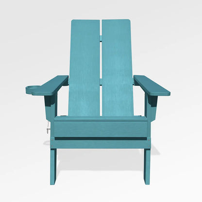 Enclover modern Adirondack folding chair with stylish 2-panel design, showcasing a comfortable and convenient outdoor seating option.