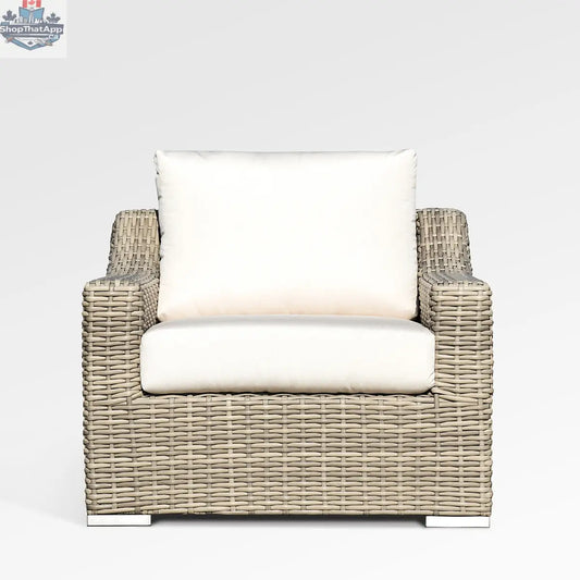 Enclover Tulip lounge chair with Sunbrella cushions, showcasing sleek design and comfortable seating, perfect for outdoor relaxation.