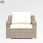 Enclover Tulip lounge chair with Sunbrella cushions, showcasing sleek design and comfortable seating, perfect for outdoor relaxation.