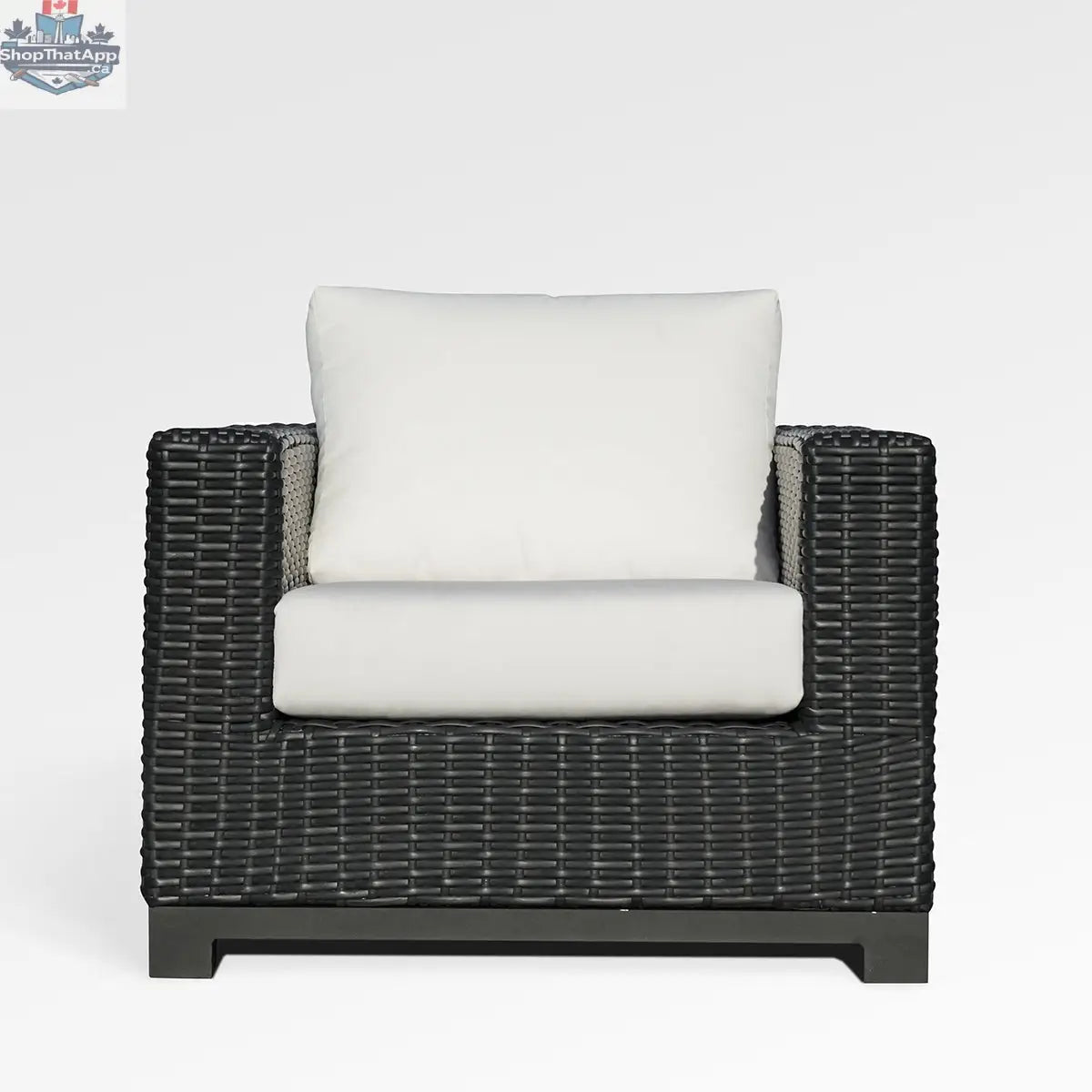 Enclover Trillium lounge chair with Sunbrella cushions, featuring a modern design and comfortable seating.