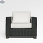 Enclover Trillium lounge chair with Sunbrella cushions, featuring a modern design and comfortable seating.