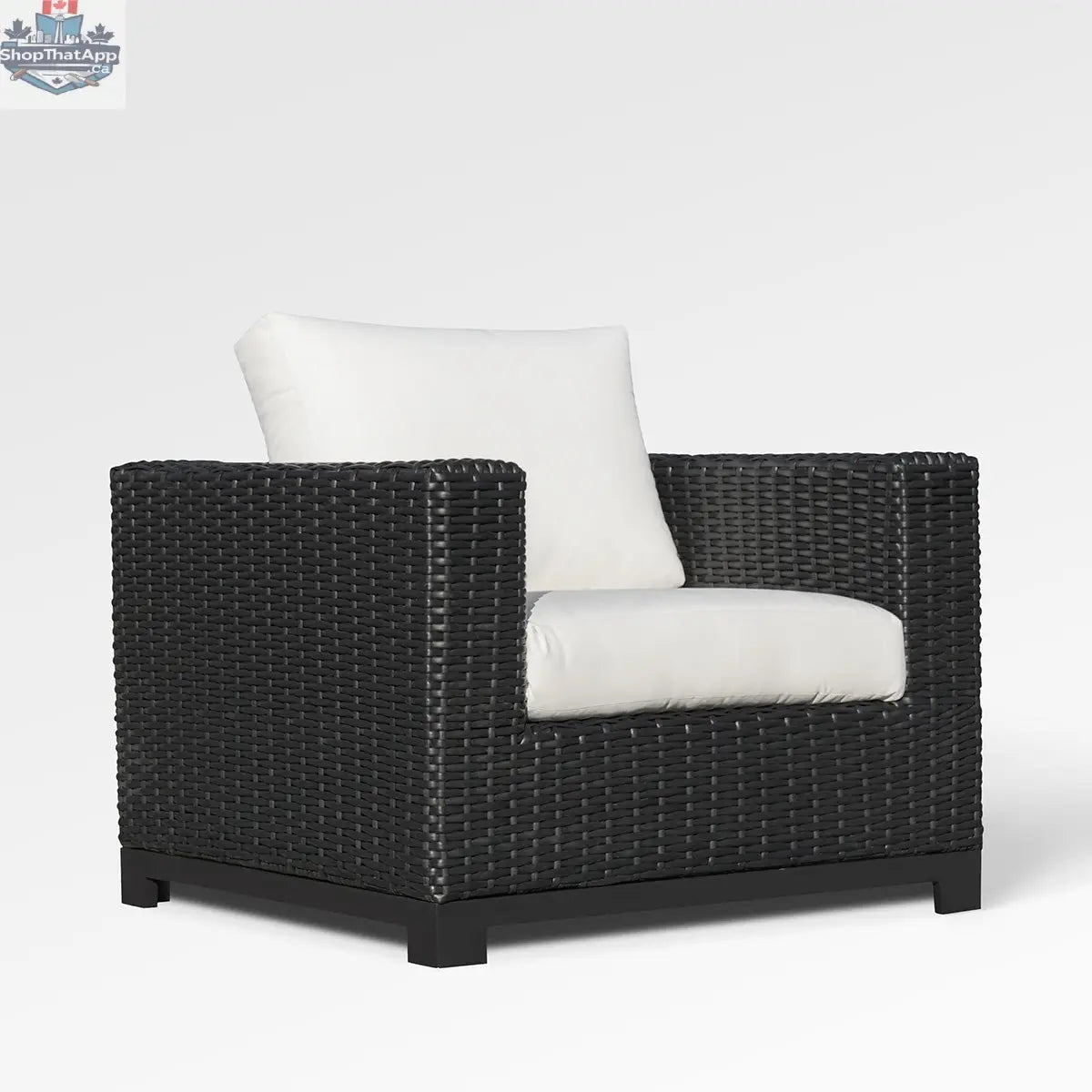 Enclover Trillium lounge chair with Sunbrella® cushions, featuring a stylish design and comfortable seating for outdoor or indoor use.