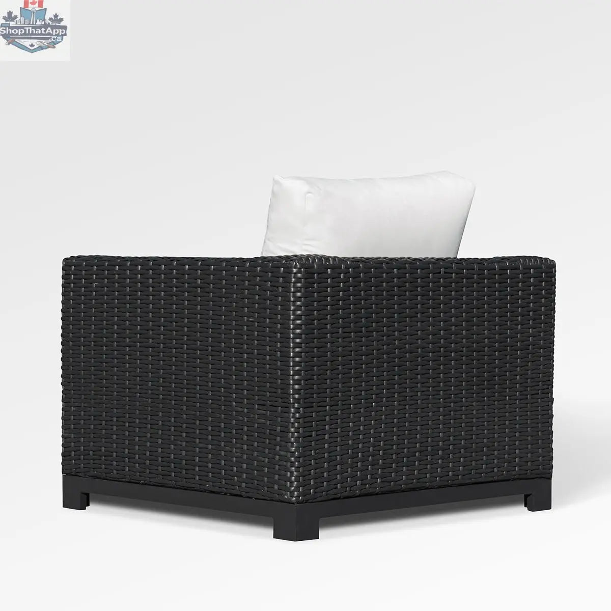 Enclover Trillium lounge chair with Sunbrella cushions, featuring a modern design and comfortable seating for outdoor or indoor use.