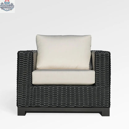 Enclover Trillium lounge chair with Sunbrella® cushions, featuring a modern design and comfortable seating.