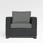 Enclover Trillium lounge chair with Sunbrella® cushions, showcasing a stylish outdoor seating option with comfortable, weather-resistant fabric.