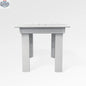 Enclover Hickory Square End Table with white finish, showcasing its sleek design and sturdy wooden construction.