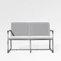Enclover Pine Sling Loveseat with wooden frame and cushioned seat, showcasing a modern design and comfortable seating.