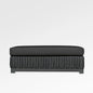 Enclover Trillium outdoor ottoman with Sunbrella Spectrum Carbon cushion, stylish and durable for outdoor seating and relaxation.