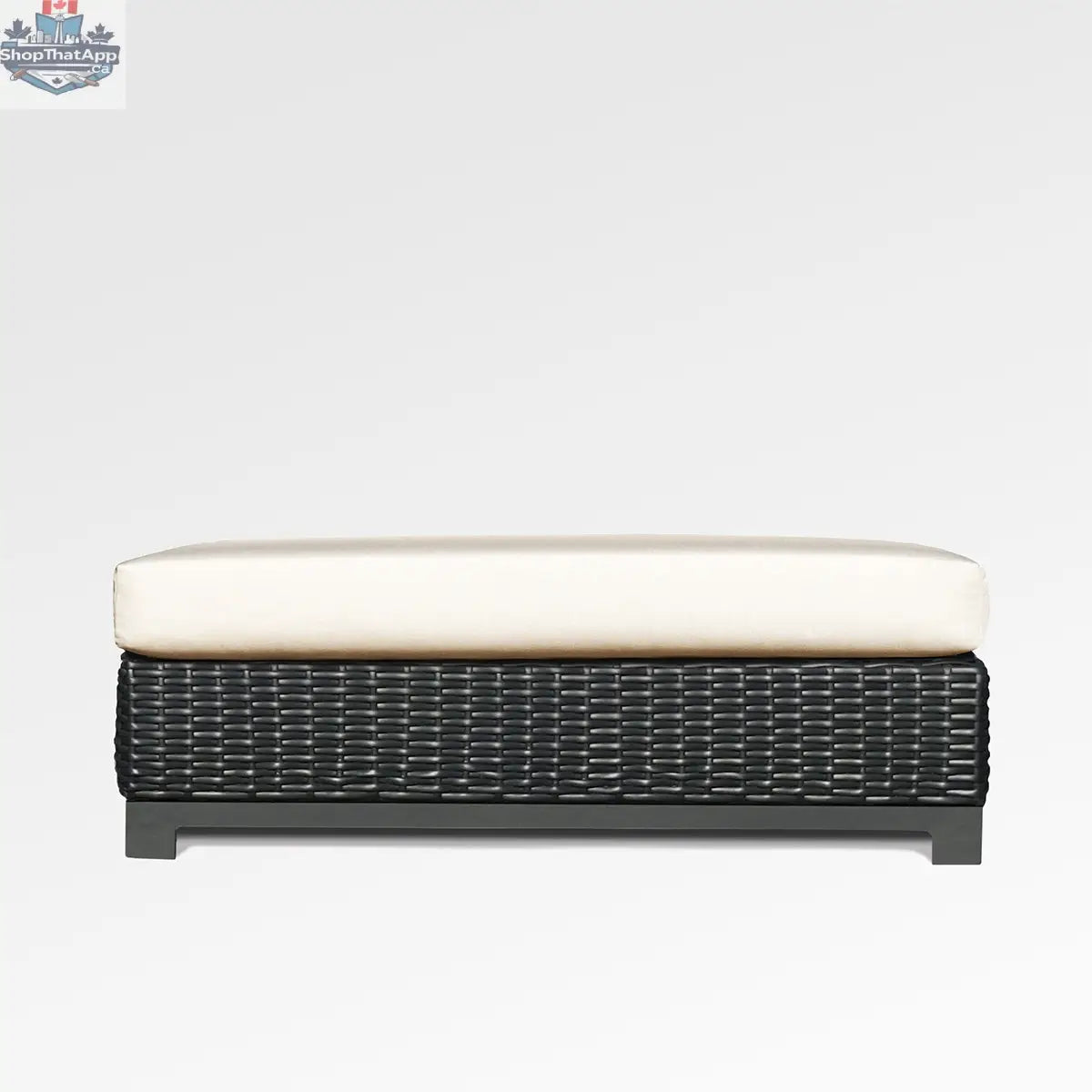 Enclover Trillium outdoor ottoman with Sunbrella cushion, stylish and durable for outdoor comfort and relaxation.