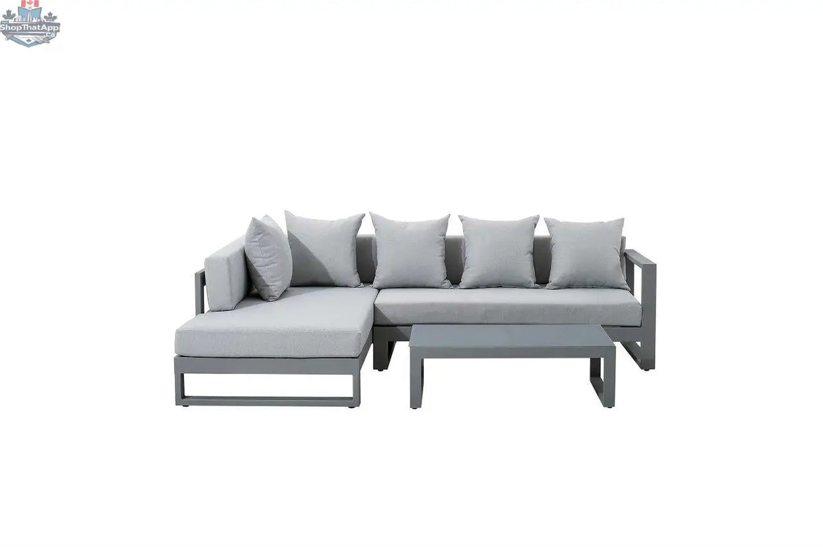 Enclover Oasis sectional sofa with modern design, featuring three interconnected pieces and plush cushions for stylish living room comfort.