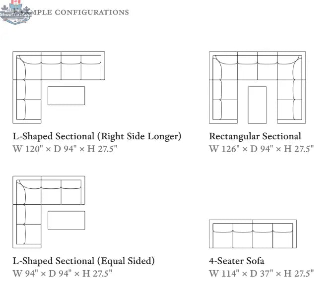 Enclover Tulip sectional sofa with six seats and Sunbrella® cushions, showcasing a modern, L-shaped design with plush seating.
