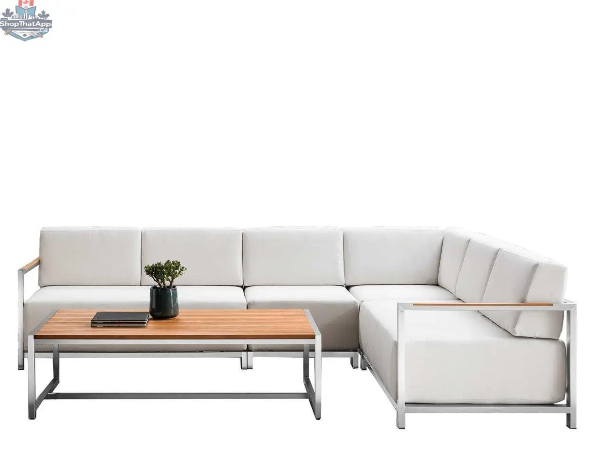 Acacia Lux sectional sofa by Enclover with Sunbrella® cushions, featuring modern design and plush seating on a neutral background.