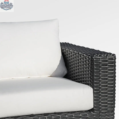 Close-up of Enclover Trillium 6-seat sectional with durable Sunbrella cushions and plush seating for outdoor comfort.