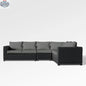 Enclover Trillium 6-seat sectional with sunbrella cushions, showcasing comfortable outdoor seating and durable fabric.