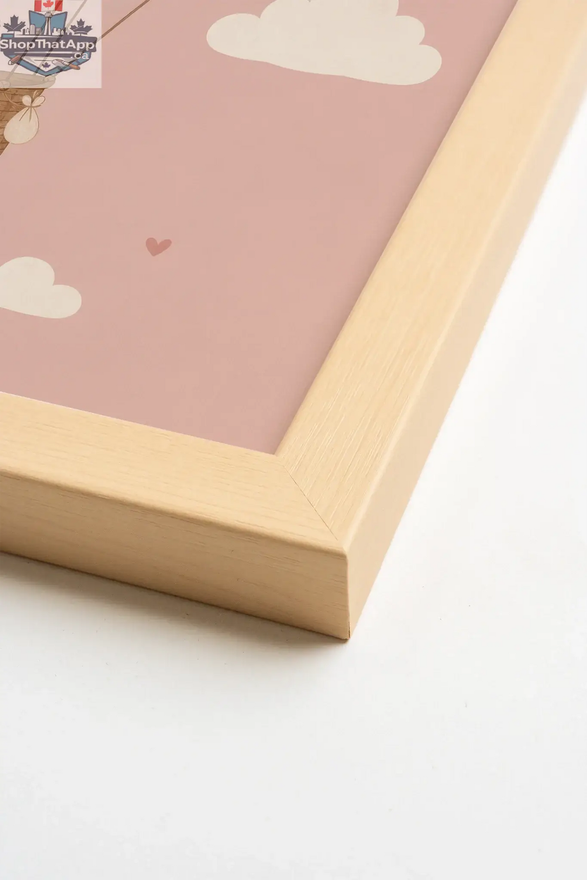 ENVOL ROSÉ Artwork - Encadré Naturel Clair Oeuvre sur Toile Rigide (Collective) | Élevez Votre Décor - Shopthatapp.ca
