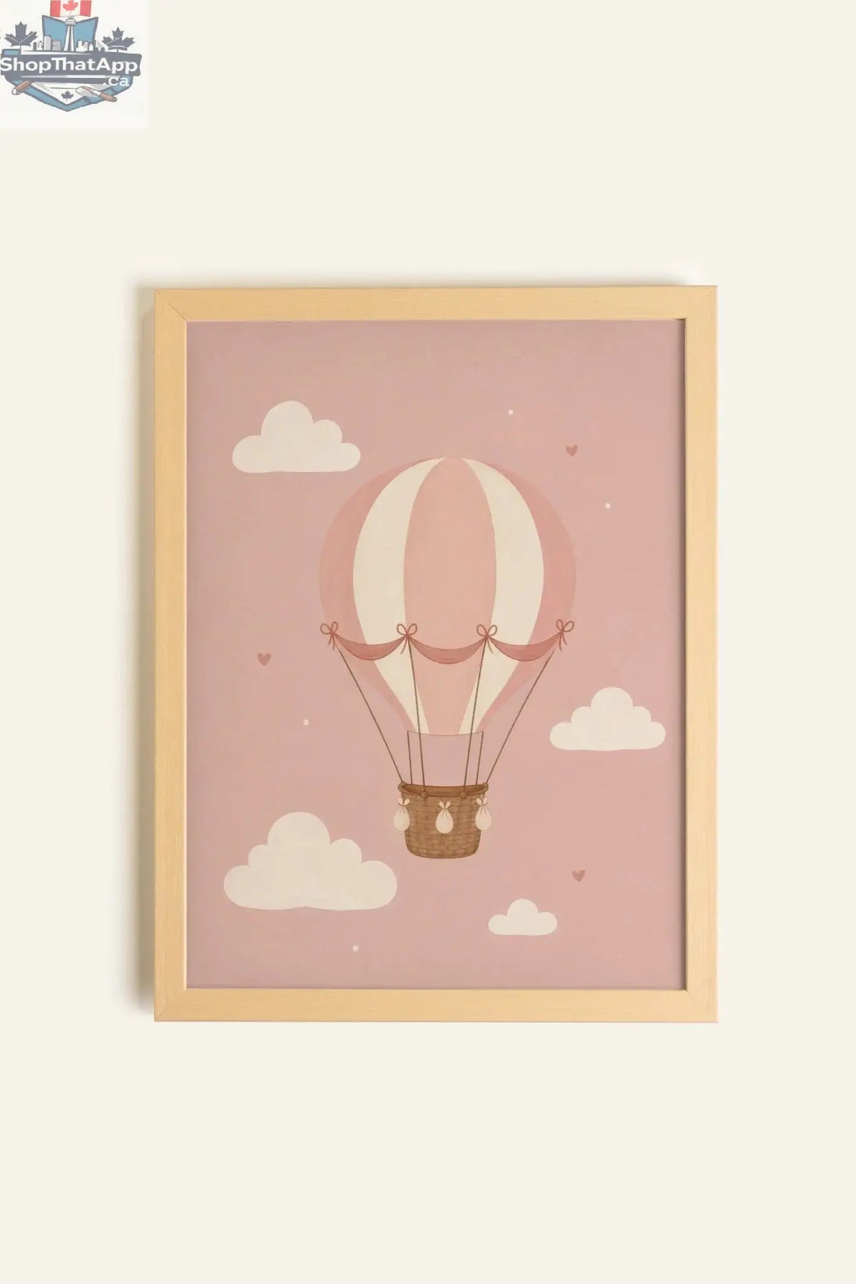 ENVOL ROSÉ Artwork - Encadré Naturel Clair Oeuvre sur Toile Rigide (Collective) | Élevez Votre Décor - Shopthatapp.ca