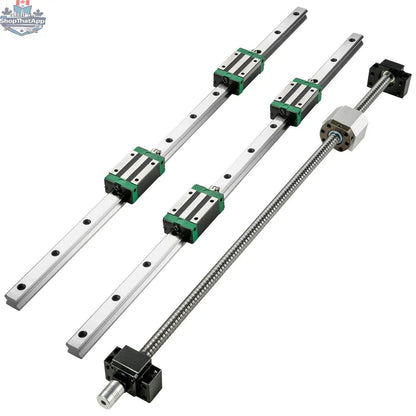 EX-STOCK Canada RM1605 Ballscrew Kit with BF12 BK12 coupling, slide blocks, and linear guide rail for CNC routers, lathes, mills