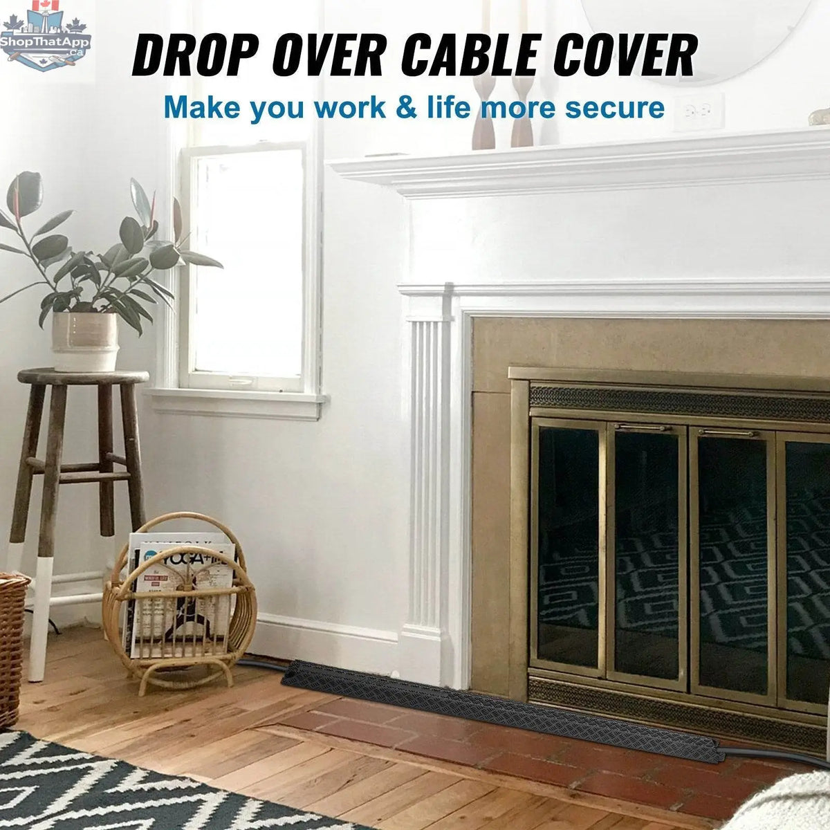 39-inch speed bump hose protector ramp by EX-STOCK Canada for cable and cord coverage, supports up to 2000 lbs.