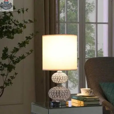 Elegant 24 Mod Crystal Inspired Retro Table Lamp by EX-STOCK Canada, featuring a stylish vintage design with crystal accents for home decor