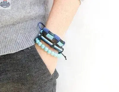 Set of three 3D gold plated PiXiu bracelets with punk retro style from EX-STOCK Canada, featuring intricate details and bold design.