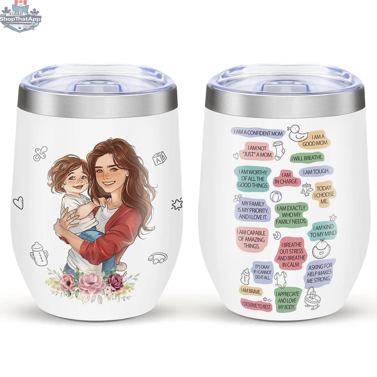 12oz eggshell-colored coffee cup from EX-STOCK Canada, stylish drinkware ideal for coffee or tea.