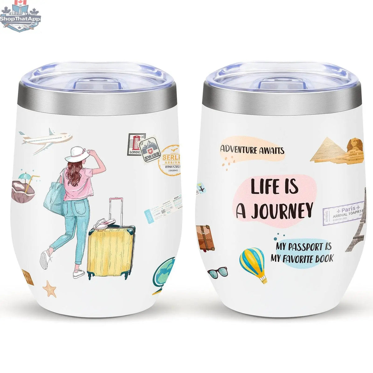12oz eggshell-colored coffee cup from EX-STOCK Canada, stylish drinkware with a smooth finish and ergonomic handle.