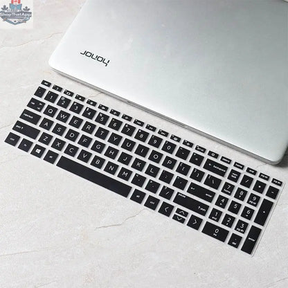 15.6-inch laptop keyboard protector for Eg0010tx model, clear protective film covering keys for ultimate protection.