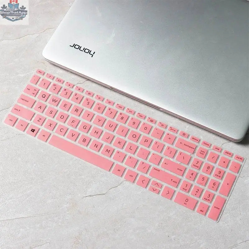 15.6 inch laptop keyboard protector for 15 Eg0010tx, EX-STOCK Canada protective case displaying clear film coverage on keyboard.