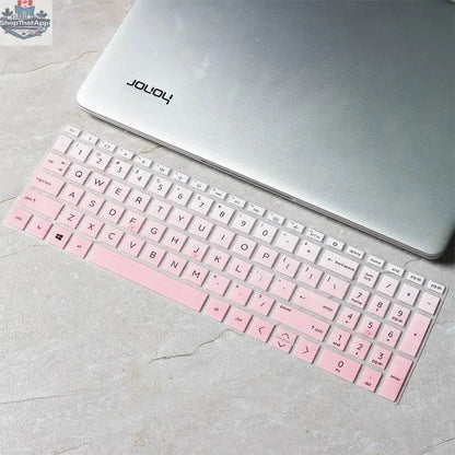 Laptop keyboard protector for 15.6-inch Eg0010tx by EX-STOCK Canada, showing clear protective film over keyboard keys.