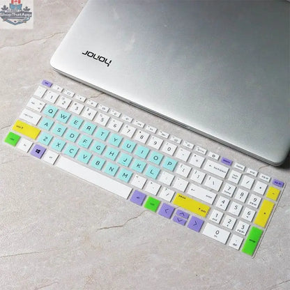 15.6-inch laptop keyboard protector case for Eg0010tx by EX-STOCK Canada, showing clear protective film on keyboard.