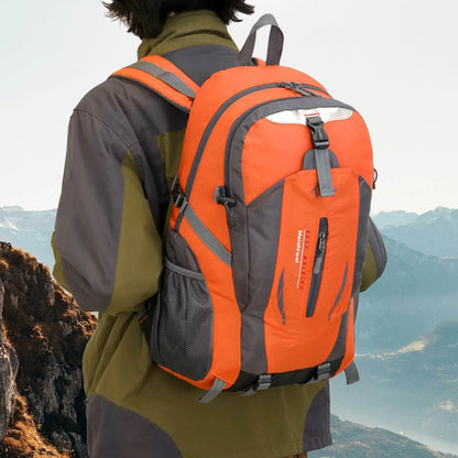 Waterproof 36L outdoor backpack or travel daypack knapsack by EX-STOCK Canada, shown with multiple compartments and adjustable straps.