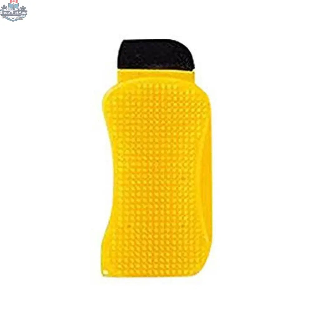 EX-STOCK Canada 3-in-1 kitchen scrub sponge with scrubbing, scraping, and squeegeeing features for versatile kitchen cleaning.
