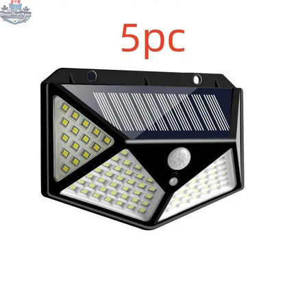 EX-STOCK Canada 100LED solar wall LED light for outdoor, garden, corridor, and courtyard lighting on a wall.
