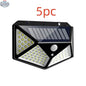 EX-STOCK Canada 100LED solar wall LED light for outdoor, garden, corridor, and courtyard lighting on a wall.