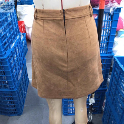 Women's Retro Western Suede Skirt - Tassel Bodycon Mini Skirt - Shopthatapp.ca