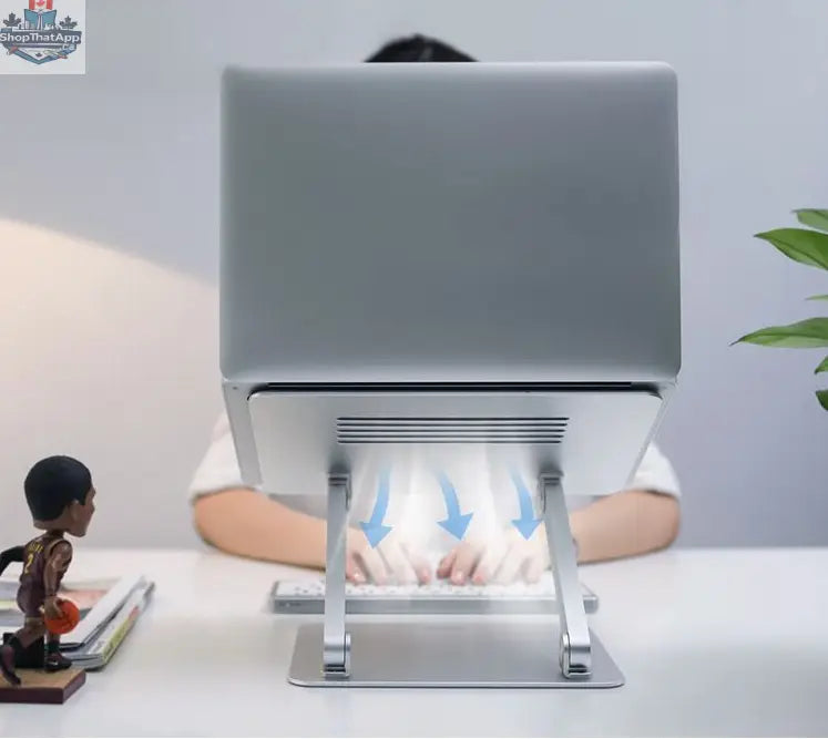 Aluminum alloy laptop stand - Shopthatapp.ca