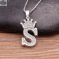 Elegant Silver Letter Pendant with Chain - Personalize Your Style - Shopthatapp.ca