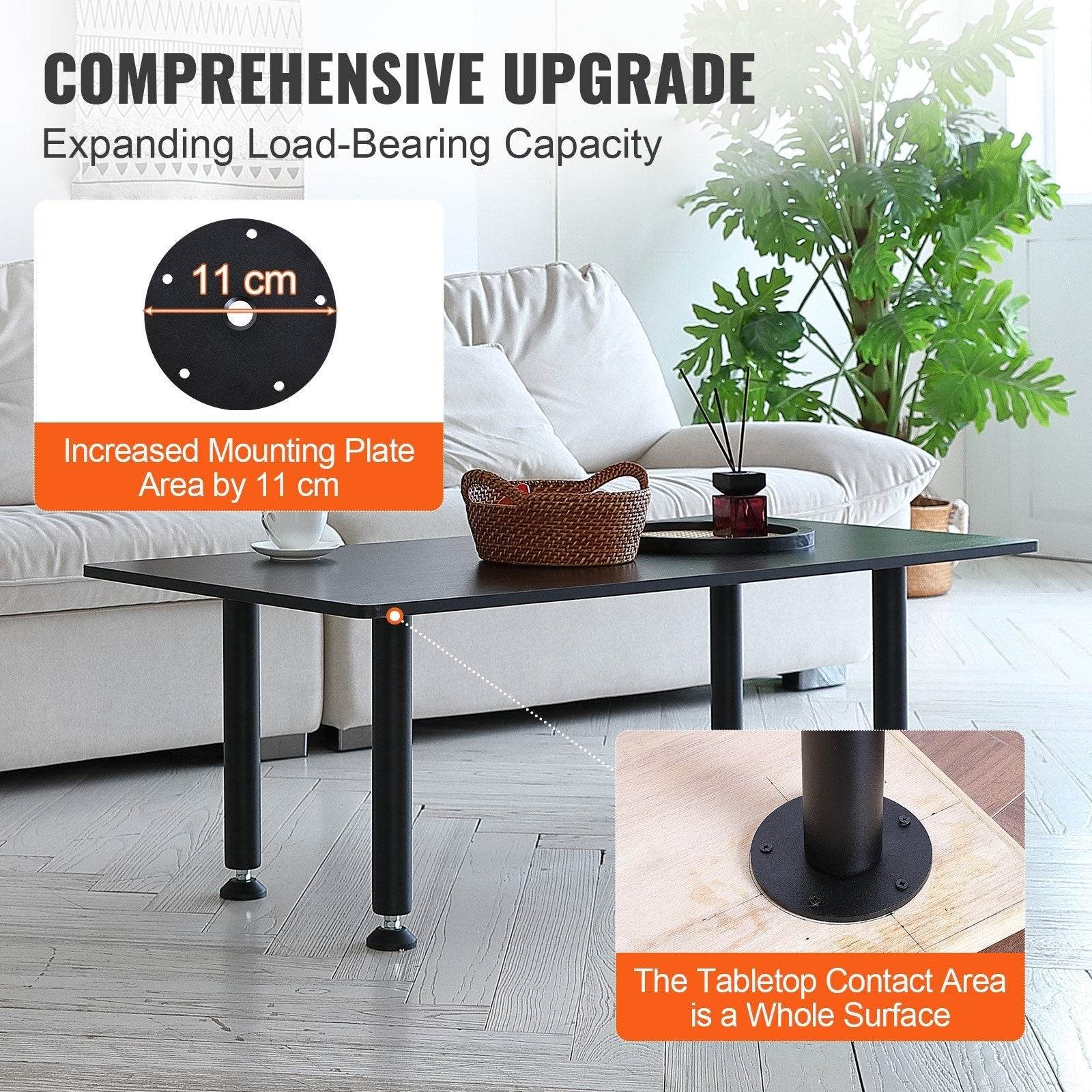 16 Inch Adjustable Desk Legs, Set Of 4 - 1200 Lbs Load Capacity.