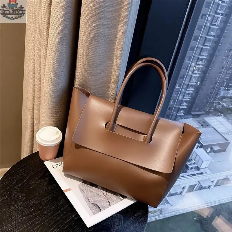 Fashion Women Shoulder Bags Large Capacity Handbags Simple Retro Tote Bags Solid Color Famous Brand High Quality Bags - Shopthatapp.ca