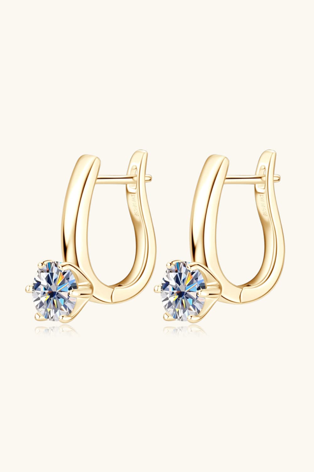 2 Carat Moissanite Sterling Silver Earrings in 925 Sterling Silver - Shopthatapp.ca