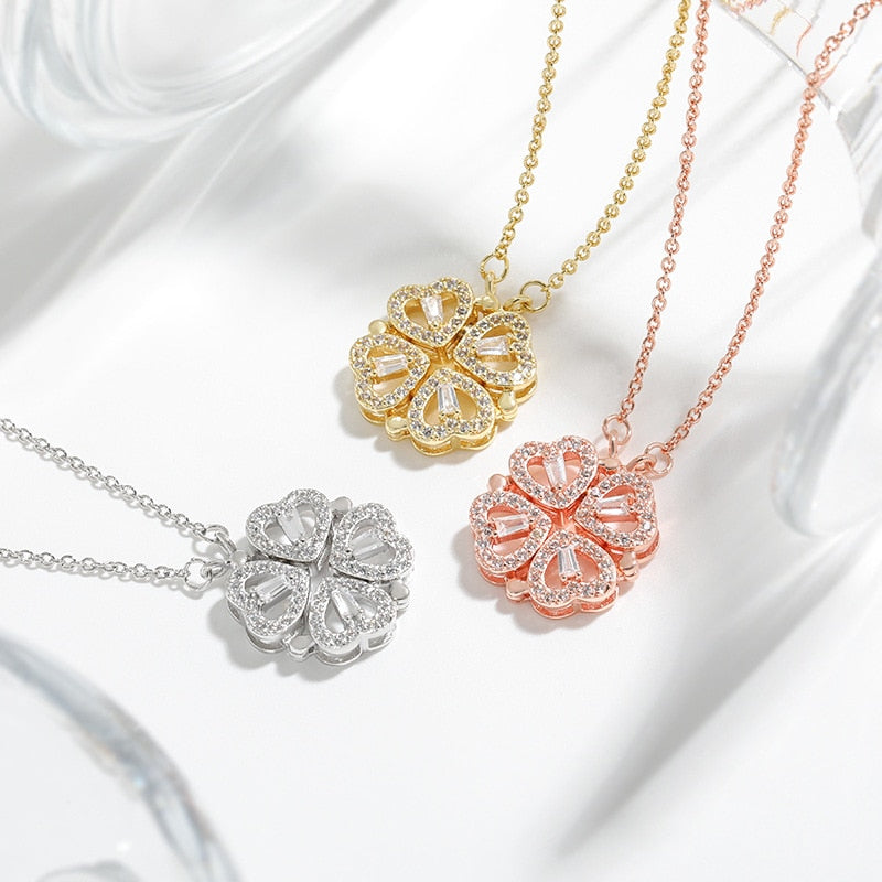 Elevate Your Style with the Clover Heart Pendant Necklace